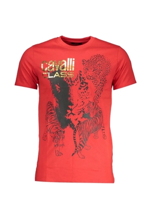 Cavalli Class animal-print T-shirt - Red