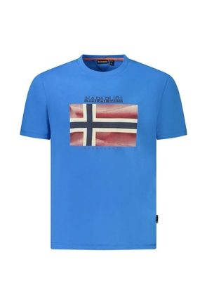 Napapijri Lari graphic-print cotton T-shirt - Blue