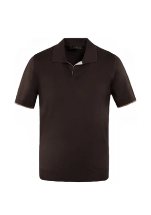 Moorer Vernon-Lsp polo shirt - Brown