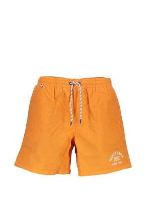 North Sails logo-print drawstring swim shorts - Orange