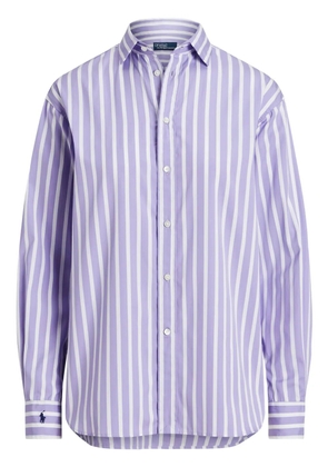 Polo Ralph Lauren striped two-tone cotton shirt - Purple