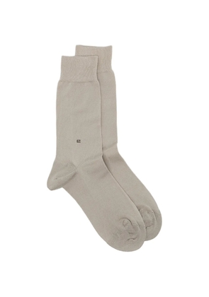 Zegna logo-print mid-calf socks - Neutrals