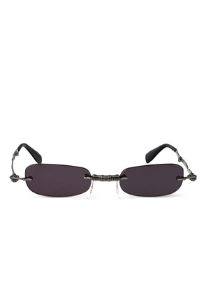 Kuboraum rimless ornate-detail sunglasses - Black