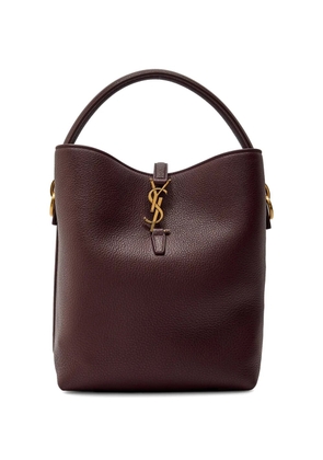 Saint Laurent logo bucket bag - Brown