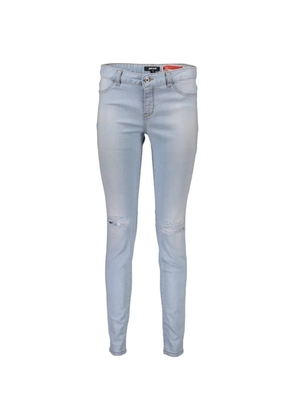 Just Cavalli ripped embroidered jeans - Blue