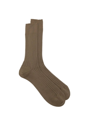 Zegna logo-print mid-calf socks - Neutrals