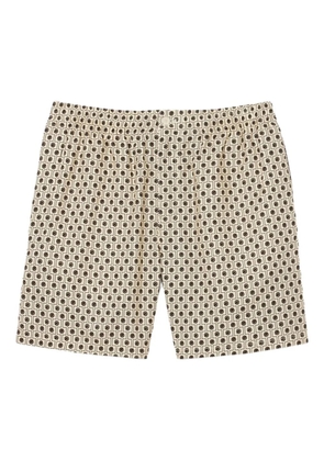 Lacoste geometric-print shorts - Neutrals