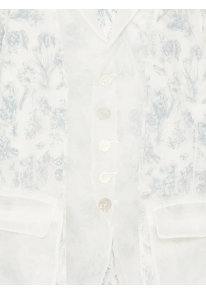 A Tentative Atelier floral-print sheer jacket - White