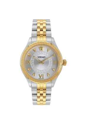 Versace round-face 35mm watch - Silver