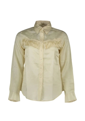 Gant fringe-trimmed shirt - Neutrals