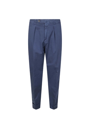 Berwich pleated turned-up trousers - Blue