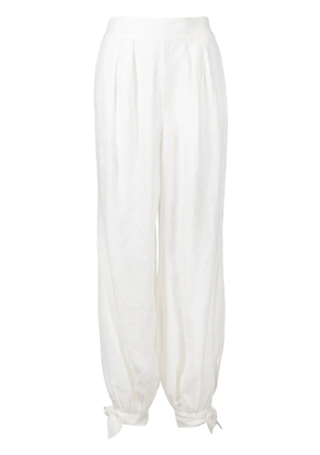 ZIMMERMANN wide-leg linen trousers - White