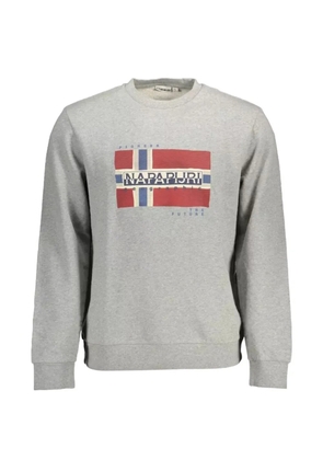 Napapijri flag-print sweater - Grey