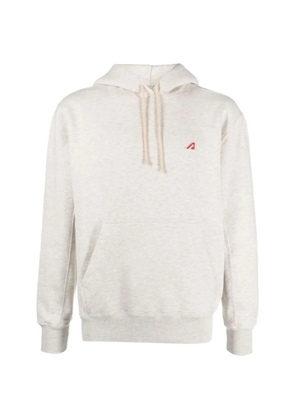 Autry logo-embroidered cotton hoodie - Neutrals