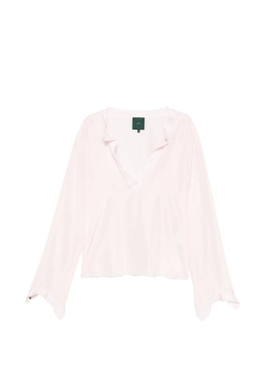 Jejia satin V-neck blouse - Pink
