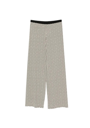 Siyu Dufay Sense geometric-print wide-leg trousers - Neutrals