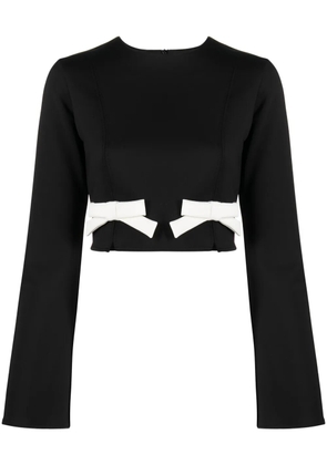 Viktor & Rolf bow-detail cropped top - Black