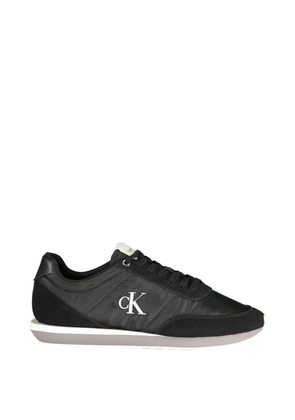Calvin Klein logo-patch panelled sneakers - Black