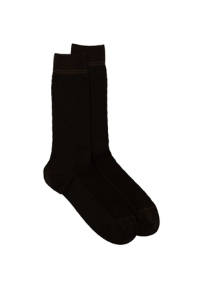 Zegna mid-calf socks - Brown