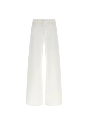 MOTHER The Rerun Zip Sneak wide-leg jeans - White