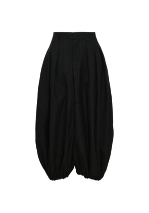Comme Des Garçons pinstripe pleated trousers - Black