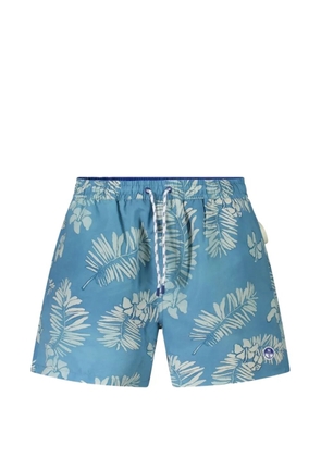 North Sails leaf-print swim shorts - Blue