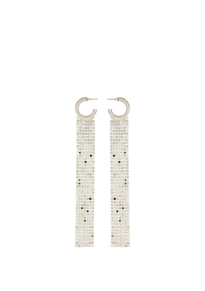 Rabanne chainmail-drop hoop earrings - Silver