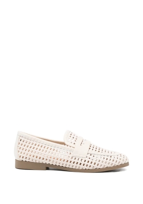 SERGIO MORETTI FIRENZE woven penny loafers - Neutrals
