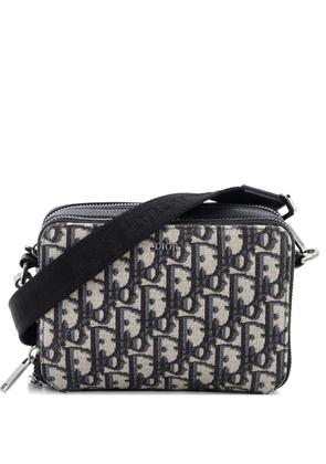 Christian Dior Pre-Owned Double Zip Pouch Oblique Canvas crossbody bag - Blue