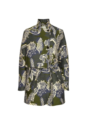 Henrik Vibskov Wheel jacquard-woven belted jacket - Green