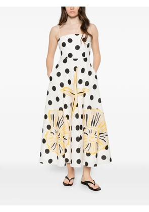 Cala de la Cruz Delta polka-dot midi dress - White
