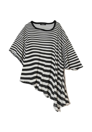 Undercover asymmetric striped T-shirt - White