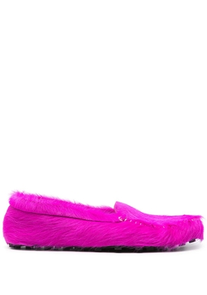 Marni slip-on calf-hair loafers - Pink