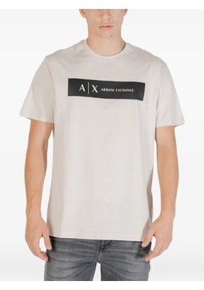 Armani Exchange logo-print T-shirt - Neutrals