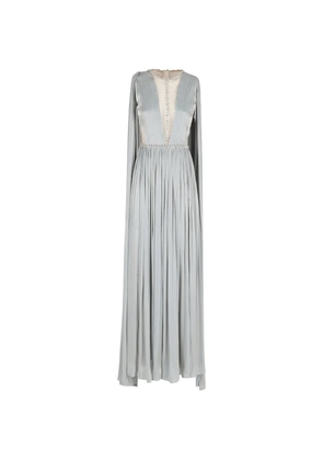 NISSA embellished pleated maxi dress - Green