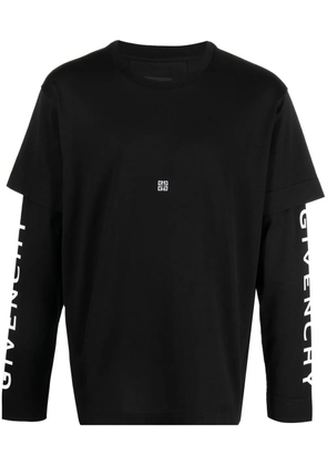 Givenchy layered logo-print T-shirt - Black