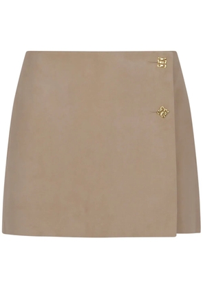 Givenchy leather mini skirt - Neutrals