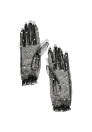 Valentino Garavani polka-dot tulle gloves - Black
