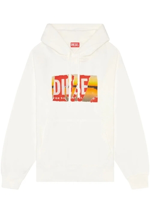 Diesel S-Macs-Poff-L1 cotton hoodie - White