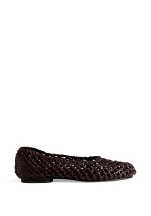 Le Monde Beryl Mica woven leather ballet flats - Brown