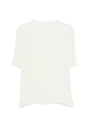 Issey Miyake pleated T-shirt - Neutrals