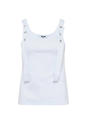 MSGM button-detail tank top - White