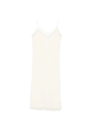 Róhe lace-trim midi dress - Neutrals