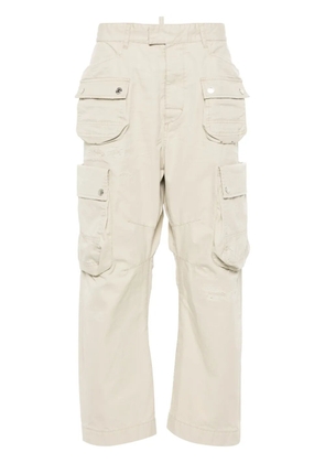 DSQUARED2 logo-print cargo pants - Neutrals