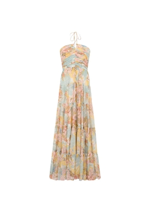 Lauren Ralph Lauren floral-print tiered maxi dress - Blue