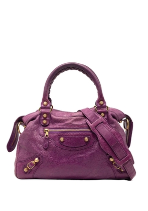 Balenciaga Pre-Owned 2013 Lambskin Motocross Giant 12 Town satchel - Purple