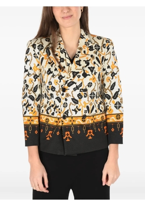 Maison Margiela printed double-breasted blazer - White