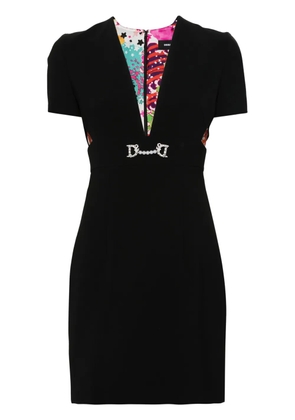 DSQUARED2 logo-plaque cutout-detail dress - Black