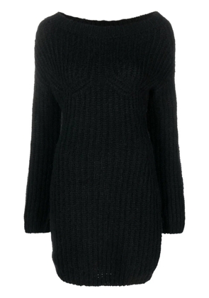 DSQUARED2 Alp off-shoulder knitted minidress - Black
