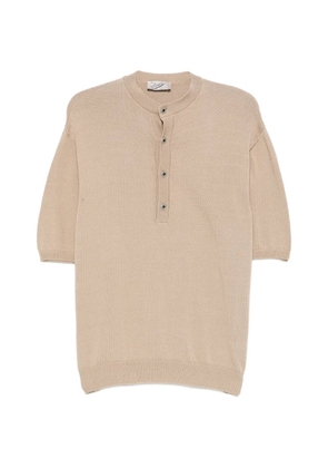 Pence Livio henley-neck knitted T-shirt - Neutrals